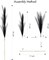 8 Pcs 45" Pampas Grass Tall Faux Dried Decor, Fluffy Fake Long Pompas Artificial Black White Grey Gray Pompous Stems Bouquet Flower Arrangement Vase Filler for Boho Home Wedding Decoration
